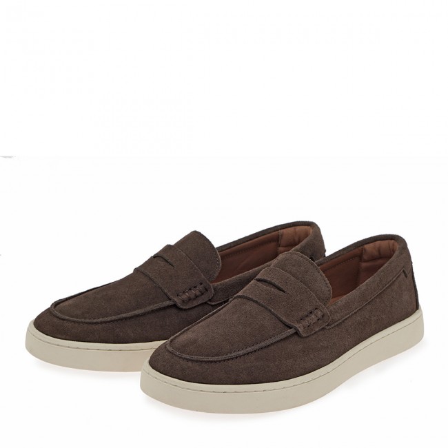 Isaac Roma W57008011520 Brown Krouta Ανδρικά Δερμάτινα Sneakers