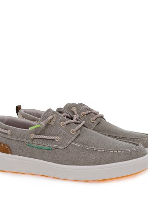 Renato Garini W589S077131I Beige Canvas Ανδρικά Boat Shoes