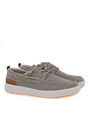 Renato Garini W589S077131I Beige Canvas Ανδρικά Boat Shoes