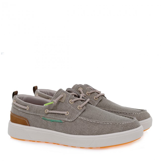 Renato Garini W589S077131I Beige Canvas Ανδρικά Boat Shoes
