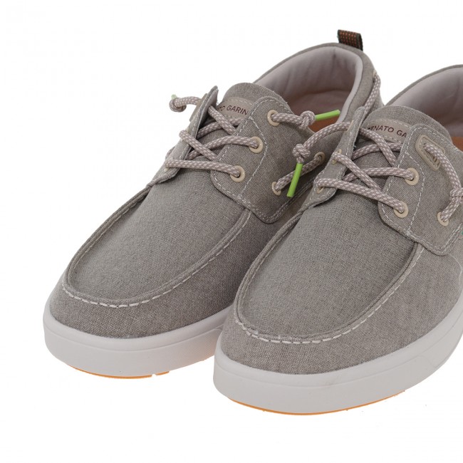 Renato Garini W589S077131I Beige Canvas Ανδρικά Boat Shoes