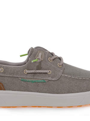 Renato Garini W589S077131I Beige Canvas Ανδρικά Boat Shoes