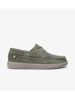 Pitas WP150 Washed Boat Shoes Kaki Ανδρικά Boat Shoes