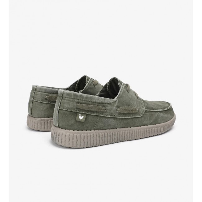 Pitas WP150 Washed Boat Shoes Kaki Ανδρικά Boat Shoes